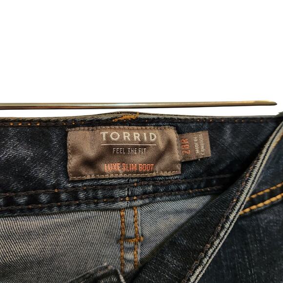 Torrid Feel The Fit Black Denim High Rise Classic Luxe Slim Bootcut Jeans Sz 28R - Picture 5 of 8